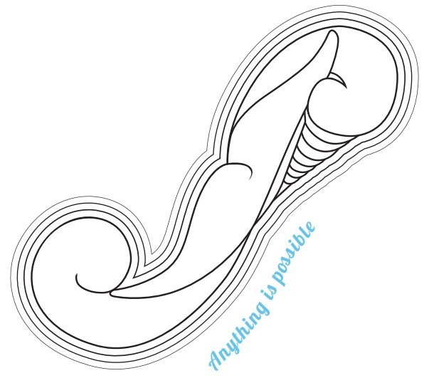 Chasing Dreams symbol that depicts a koru design.